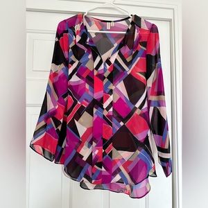 Madison - Split-Neck Blouse - Women’s Medium